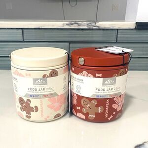 HydraPeak food Jars 25oz Gingerbread Man Pink